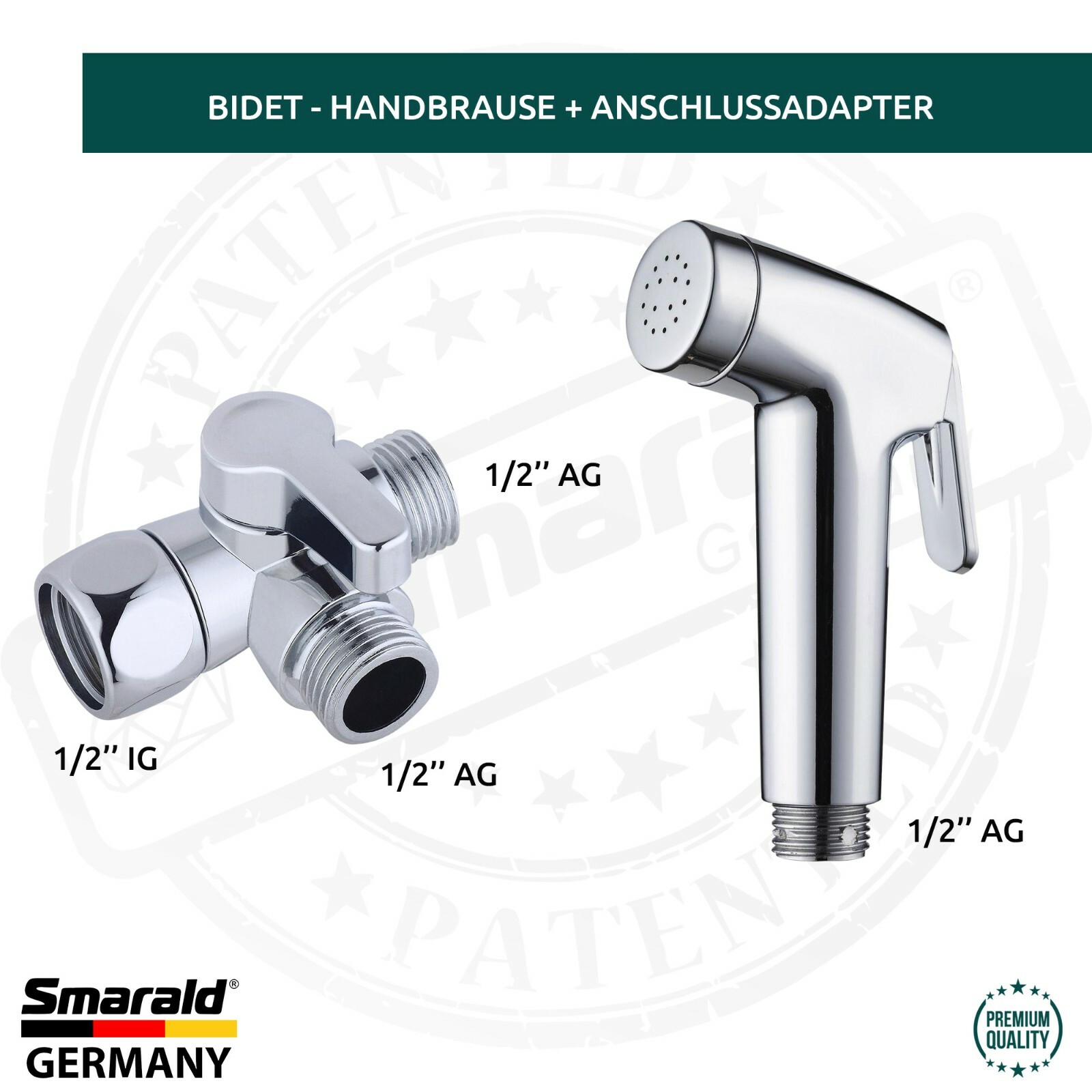 2 Stück Duschkopfhalter Mit Saugnapf – Verstellbar, Chrompoliert, Für Glatte Fliesen & Glas – Ohne Bohren