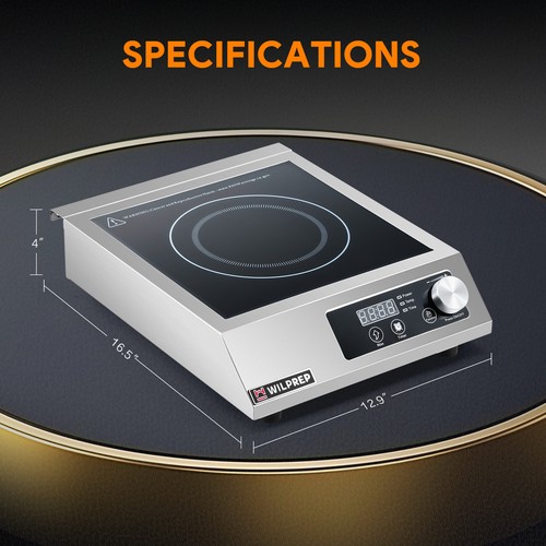 WILPREP Commercial Countertop Induction Range Portable 1800W Induction Cooktop