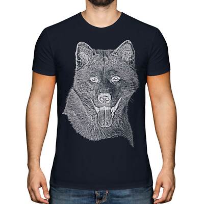 AKITA INU SKETCH MENS PRINTED T-SHIRT TOP GREAT GIFT FOR DOG LOVER SPITZ