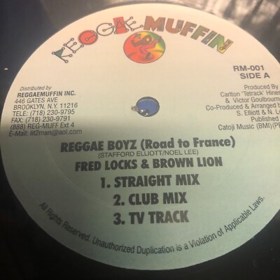 Fred Locks & Brown Lion   Reggae Boyz (Road To France) 12'' REGGAE VINYL SINGLE