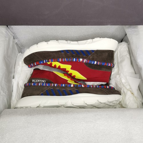 Pre-owned Valentino Garavani Rockstud Sneaker Toe Men's Us 8 Eur 41 $995 In Multicolor