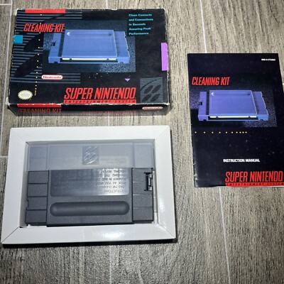 Super Nintendo Cleaning Kit SNES 1991 COMPLETE IN BOX