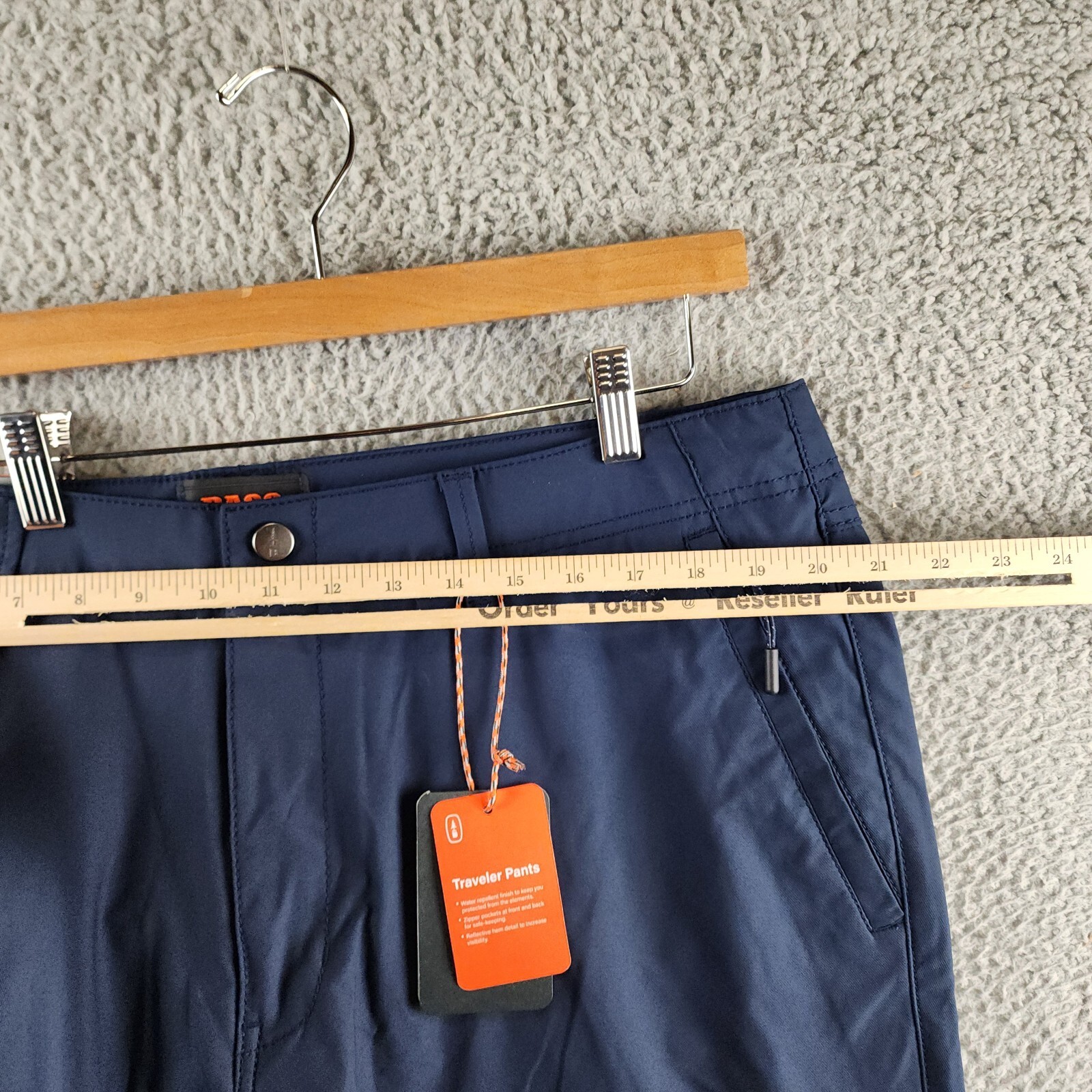 BASS OUTDOOR Traveler Slim-Straight Fit Flex Tech Twill Pants Men's 36 Slate - Picture 7 of 23