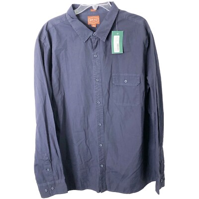 Red Ale Stitch Fix NWT Men's Serrano Garment Dyed Poplin Shirt in Navy XXL