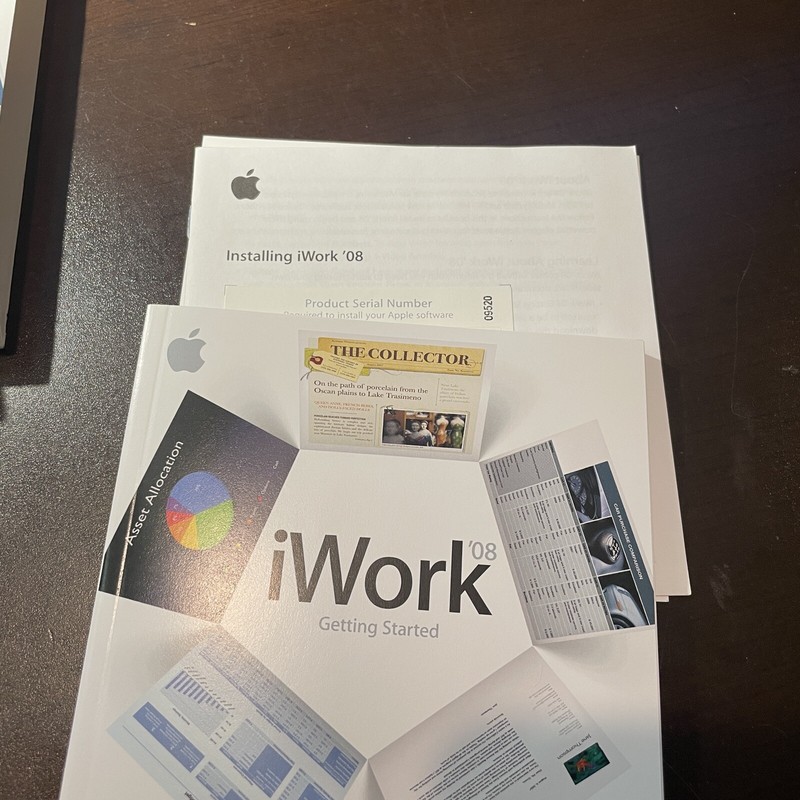 Apple iWork &rsquo;08 2008 Office Suite - Keynote Pages Numbers - CD-ROM Version