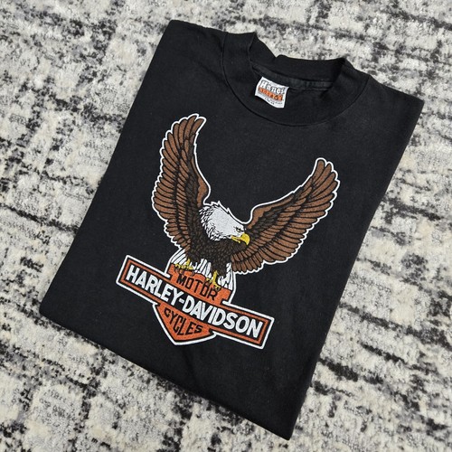 Vtg 1980s Harley-Davidson Motorcycle T-Shirt Eagle Bar Vtg 1980s Harley-Davidson Motorcycle T-Shirt Eagle Bar