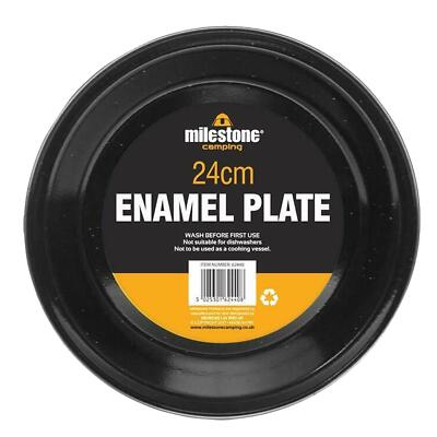 Milestone Camping Enamel Travel Plate Ideal For Camping, Hiking, Fishing, Travel