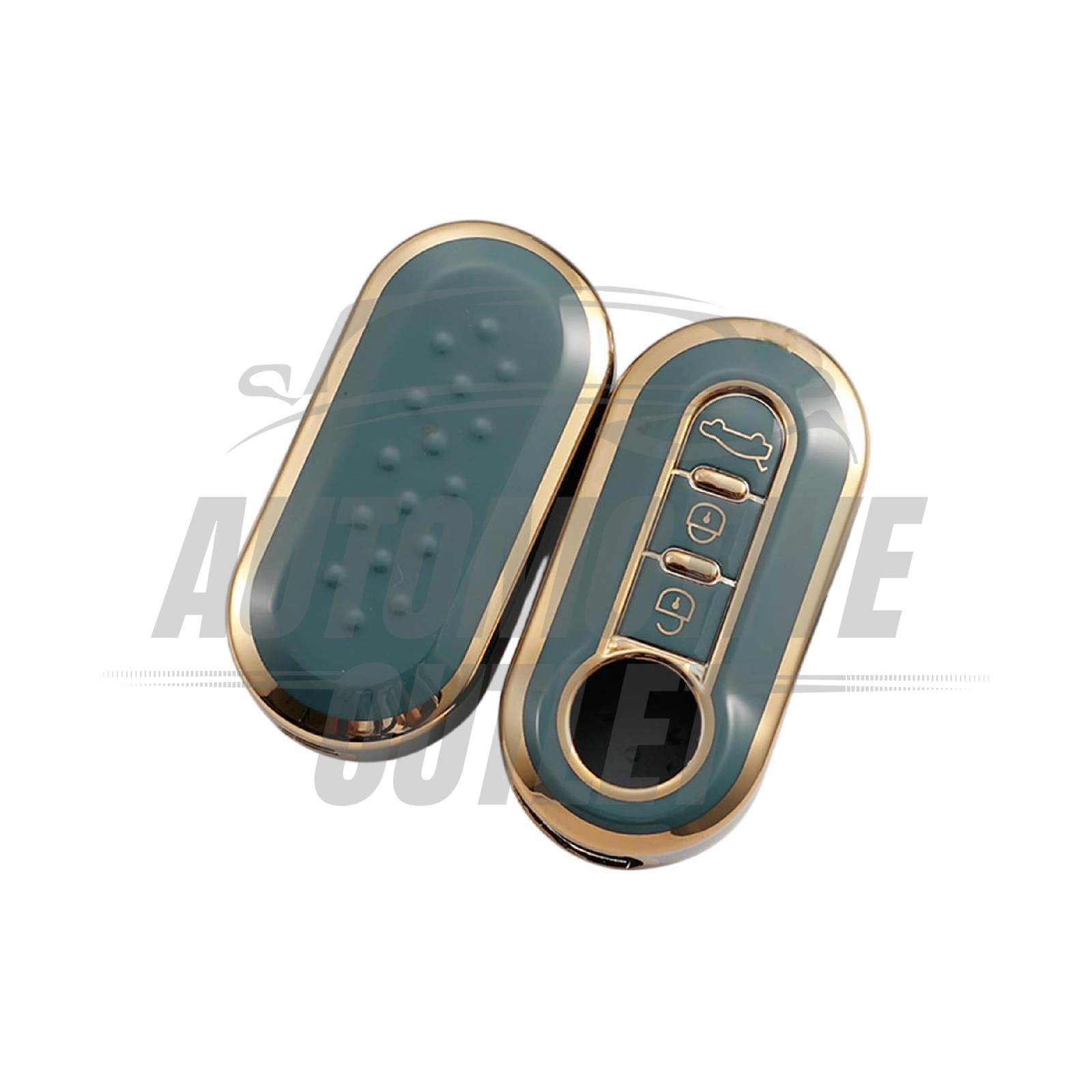 3 BUTTON KEY COVER FOB CASE BLUE FOR FIAT 500 DUCATO DOBLO PUNTO PANDA BRAVO 8