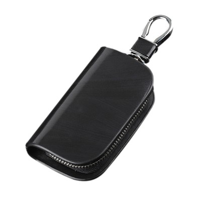 Leather Key Holder Men Women Keychain Bag Organizer Car Key Case Zipper Pouch