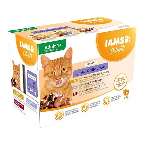 Iams Delights Cat 1+ Land Collection in Gravy 8 x 85g