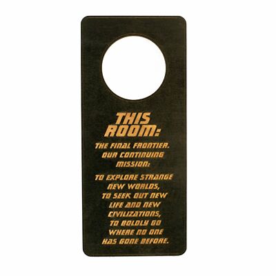 Door Hanger - This Room - Captain's Oath 9x4in Painted Wood Black Door Hanger - This Room - Captain's Oath 9x4in Painted Wood Black