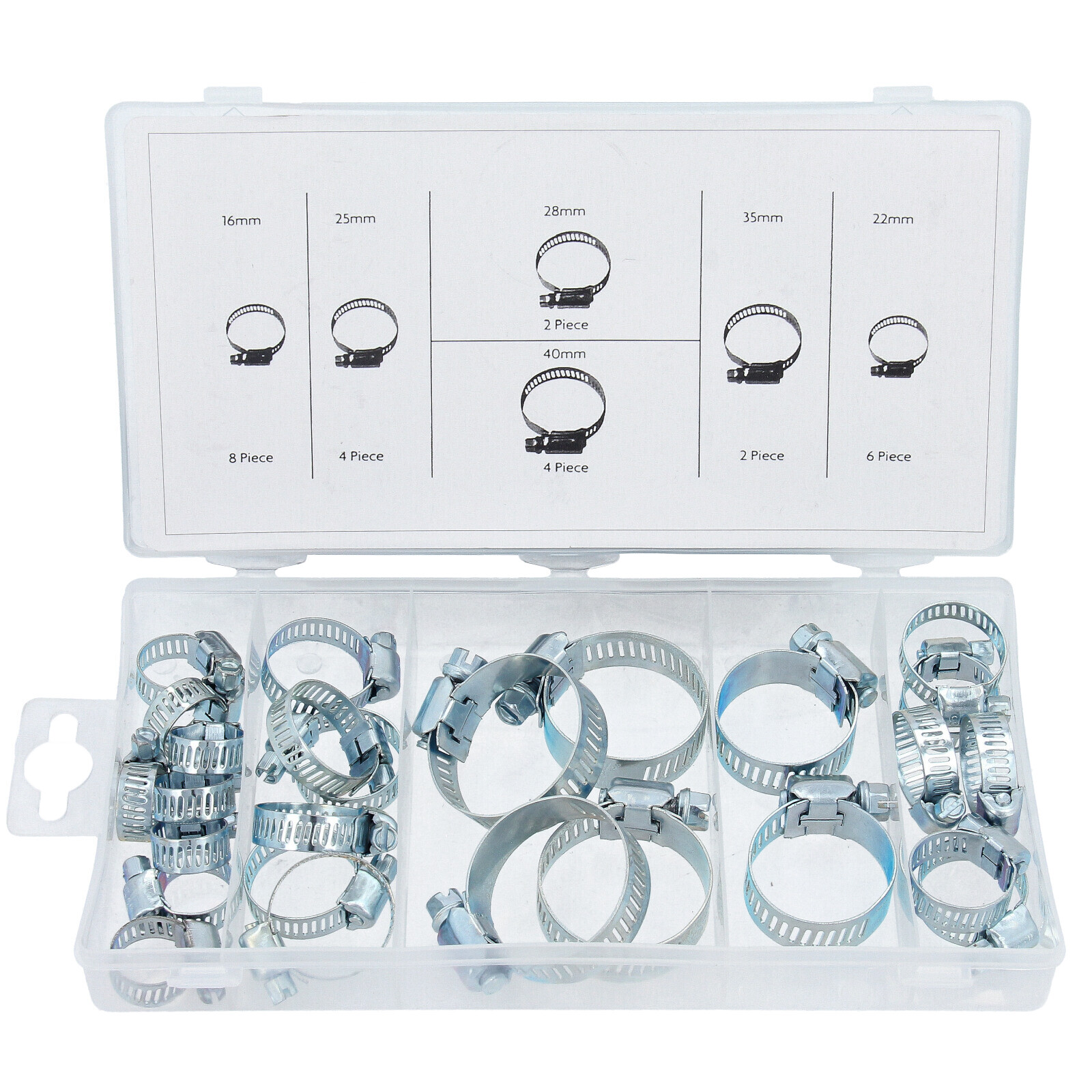 Schlauchschellen Satz 26-tlg Schlauchklemmen Sortiment Rohrschellen Klemmen SET