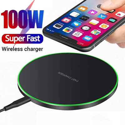 Wireless Charger Dock For iPhone Samsung Android 100W Best Fast Charging Pad New