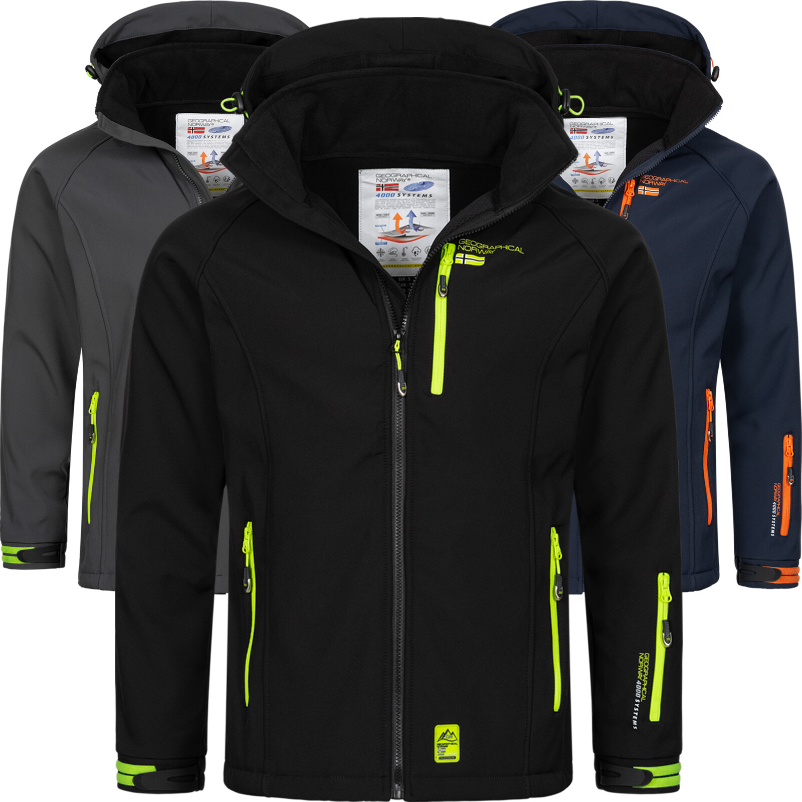 Geographical Norway Herren Übergangsjacke FVSB Softshell Jacke Regen Frühlings