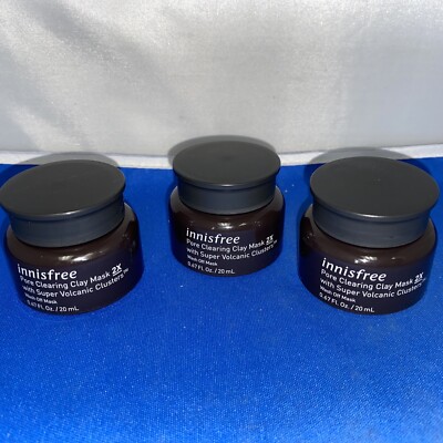 {B2} 3X Innisfree Pore Clearing Clay Mask w/ Super Volcanic Clusters 0.67 OZ