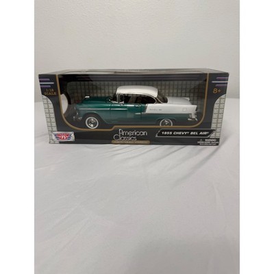 Motor Max 1955 Chevy Bel Air 1:18 Diecast Car American Classics Teal White NEW