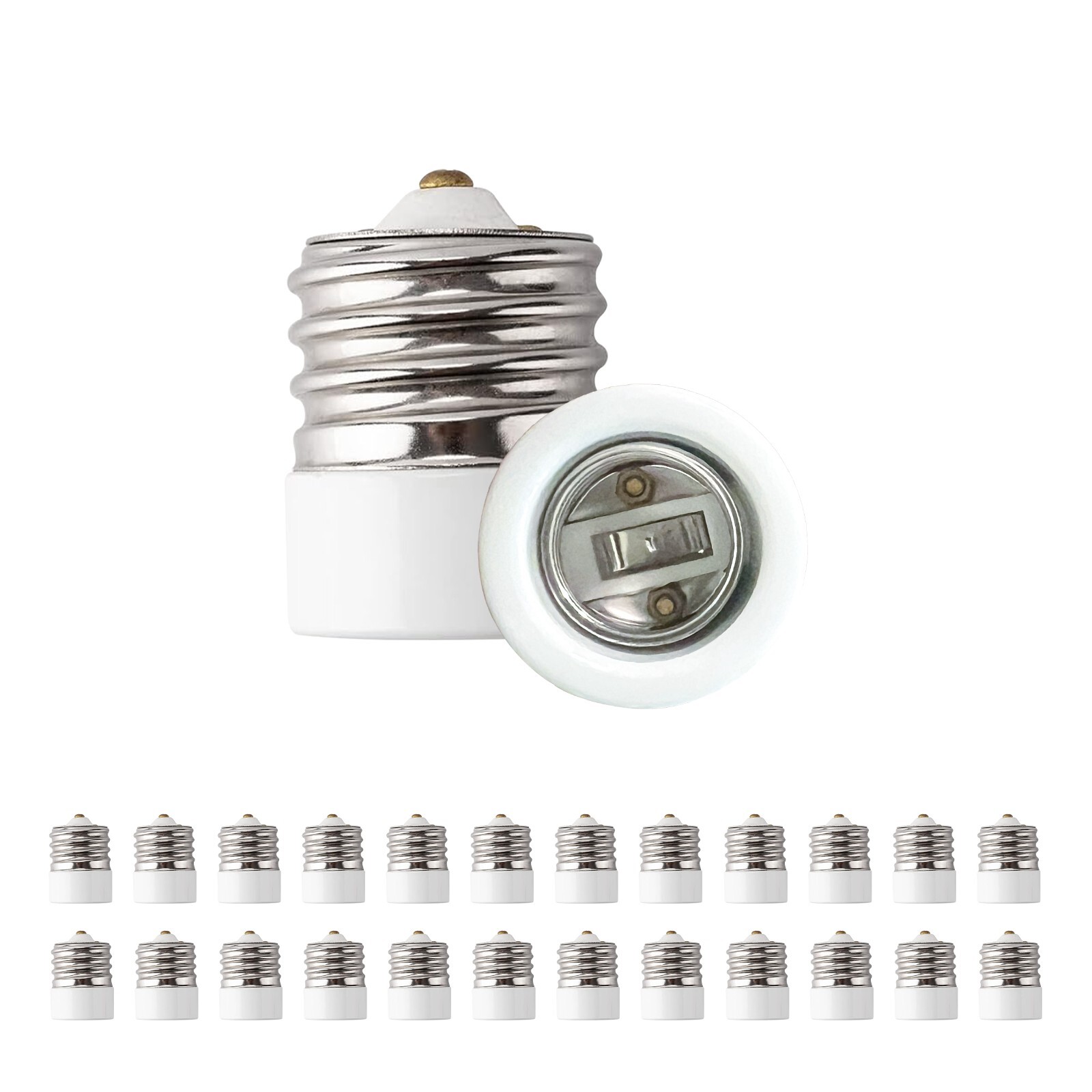 25 Pack - Light Bulb Adopter E39 to E26 Socket Converter, 660W, 600V | UL Listed