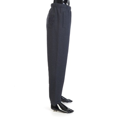 Pre-owned Berluti 1110$ Bestickte Scritto Jogginghose - Dunkelgrau, Fleece Baumwolle In Grau