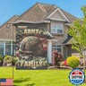FLAGMEUP8386 Army Family Garden Flag - Patriotic Double Sided 12x18 Inch Military Home Decor with Camouflage and USA Flag Design, All-Weather Polyester for Veterans, Memorial Day and 4th of July