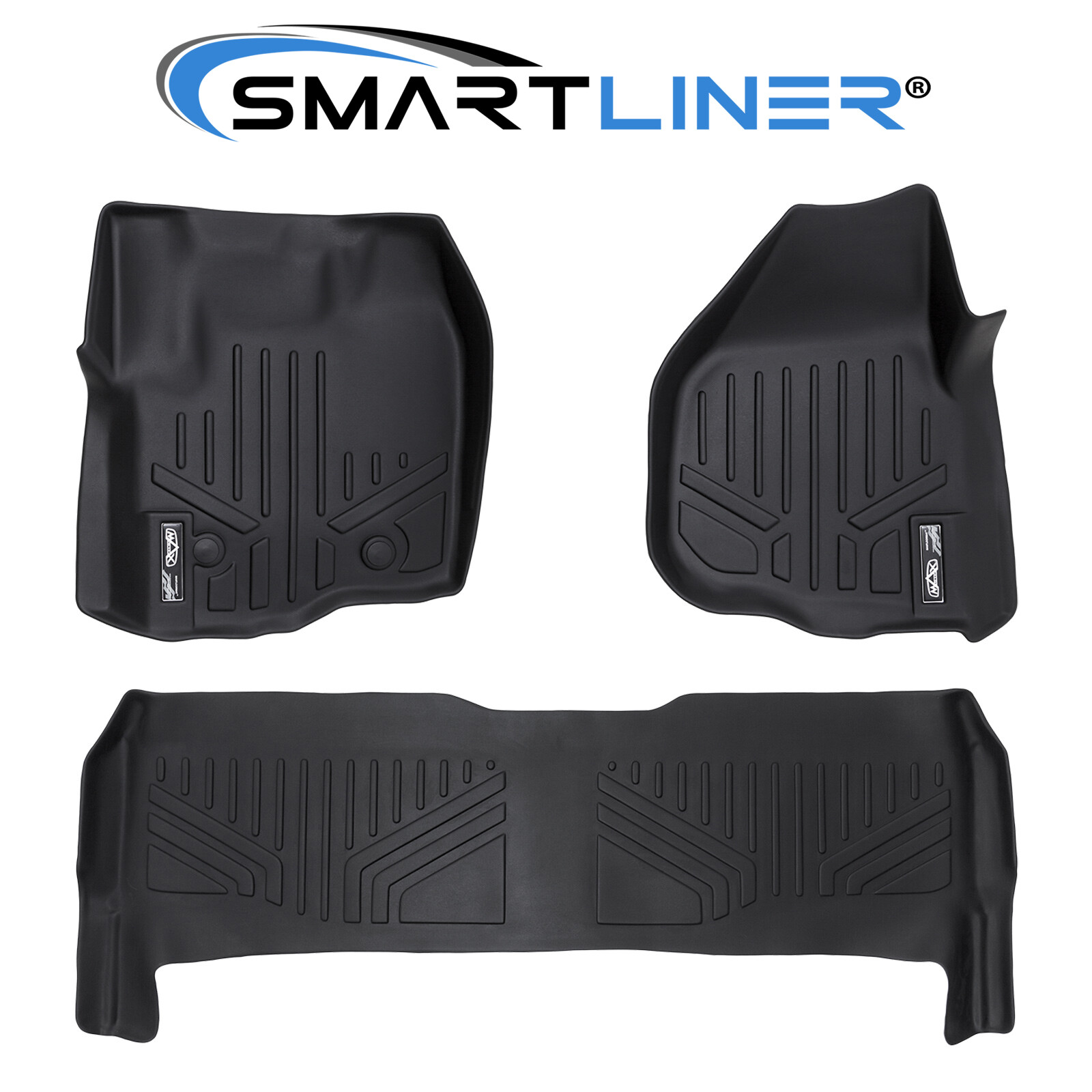 SMARTLINER Custom Floor Mat Liners for 2012-2016 F-250/F-350 Super Duty Crew Cab