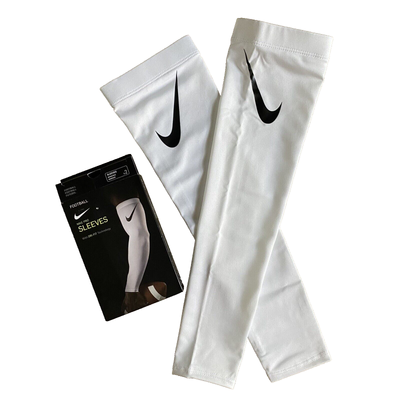 Nike Pro Dri Fit 3.0 Compression Football Arm Sleeves 1 Pair Size L/XL White