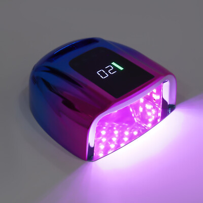 96 W LED/UV Nail Dryer Cordless Nail Lamp Light Rechargeable Gel Polish Blue