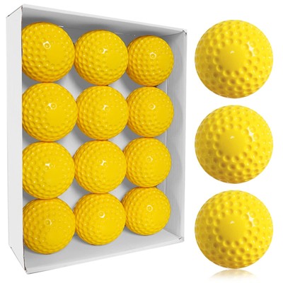 12 Pack Dimpled Baseballs 9-Inch Pitching Machine Baseballs Practice Baseball...