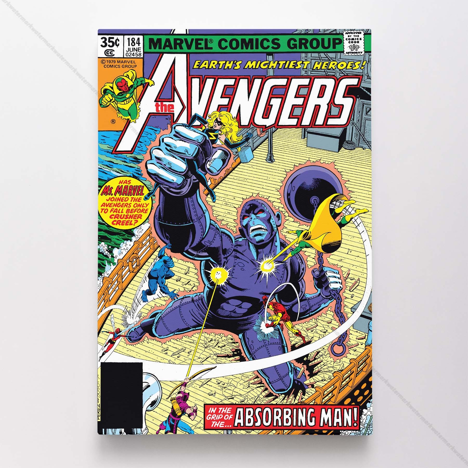 Avengers #184 Poster Canvas Mightiest Heroes Marvel Comic Book Art Print