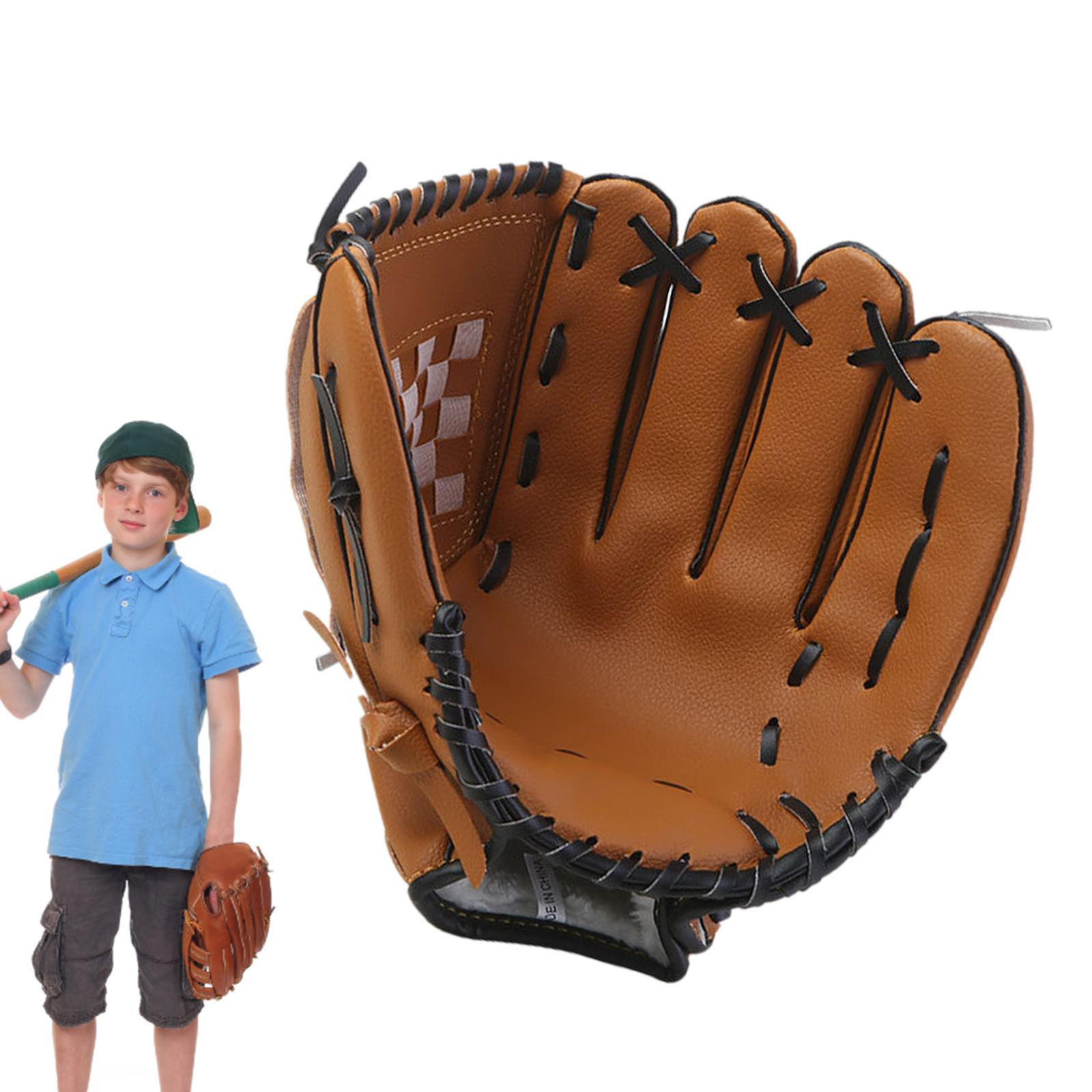 Baseball Mitt PU Leather Sports Gloves Training Catching Glove For Adult Child