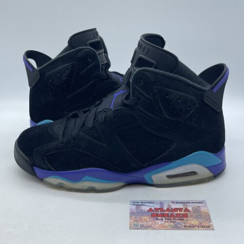 Size 8.5 - Air Jordan 6 Retro Aqua Black Purple Suede