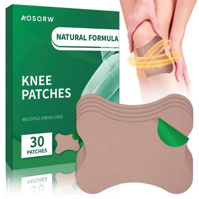 AOSORW Knee Joint Relief Patches: 30 Count Natural Herbal Kit for Heat Bone-o...
