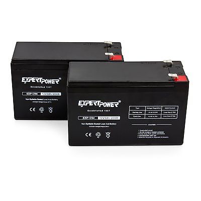 ExpertPower 2 Pack - 12V 9Ah SLA Battery for RAZOR Scooter E200 E225 E300 E325