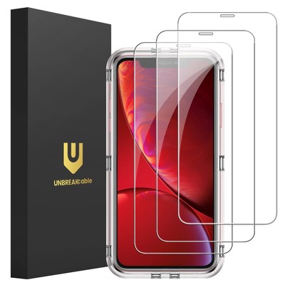 3-Pack Screen Protector for iPhone 11/iPhone XR, Double Shatterproof Tempered...