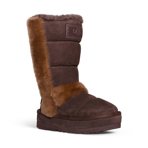 Pre-owned Ugg Classic Chillapeak Tall Burnt Cedar Suede Women's Boots Size Us 6/uk 4