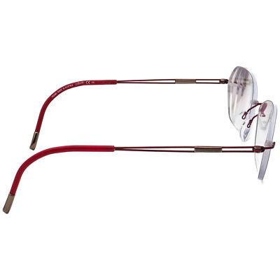 Silhouette Eyeglasses 5521 70 3040 Titan Red Rimless Frame Austria 53[]17 140