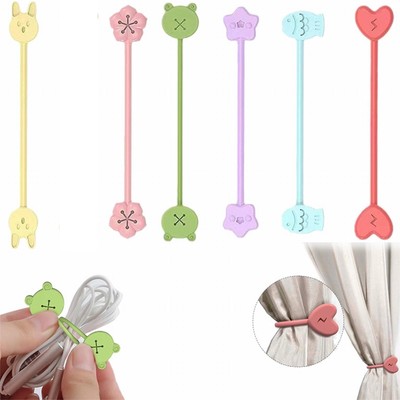 1PC Silicone Cable Organizer Binding Reusable Data Key Organizer Cable Storage-