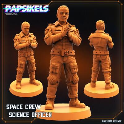 3D Printed Papsikels June 2023 Scifi - Aliens Vs Humans Part 5 Space Captain Set