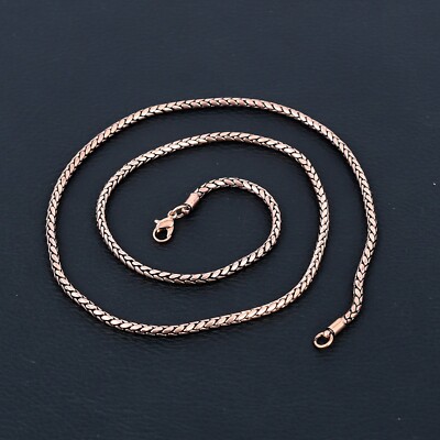 Top Quality Pure Copper Handmade Lobster Chain Necklace Jewelry  18'' Chain N-030