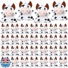 Shappy 50 Pcs Mini Animal Plush Toys Small Stuffed Animals Bulk Cute Tiny Plushies Keychains for Gift Party Carnival Prize (Cow)