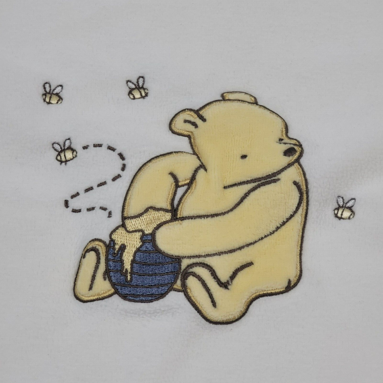 Fleece Off White Cream Embroidered Disney Honeypot