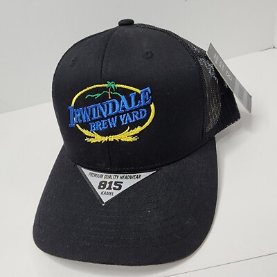 815 Kamel Irwindale Brew Yard Trucker Hat/Cap Snapback Black Embroidered NWT