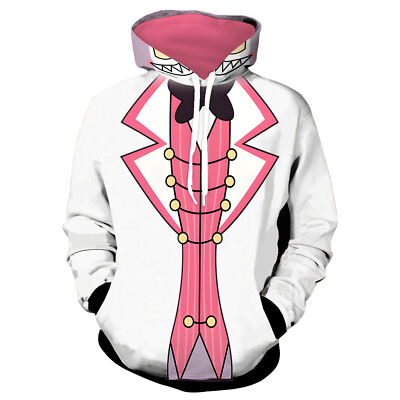 Hazbin Hotel Cosplay Helluva Boss Fizzarolli Alastor Hoodie Pullover Jacket 