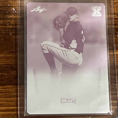 2020 Leaf Ultimate Draft Printing Plate Magenta 1/1 Jonathan Stiever  BA-JS2