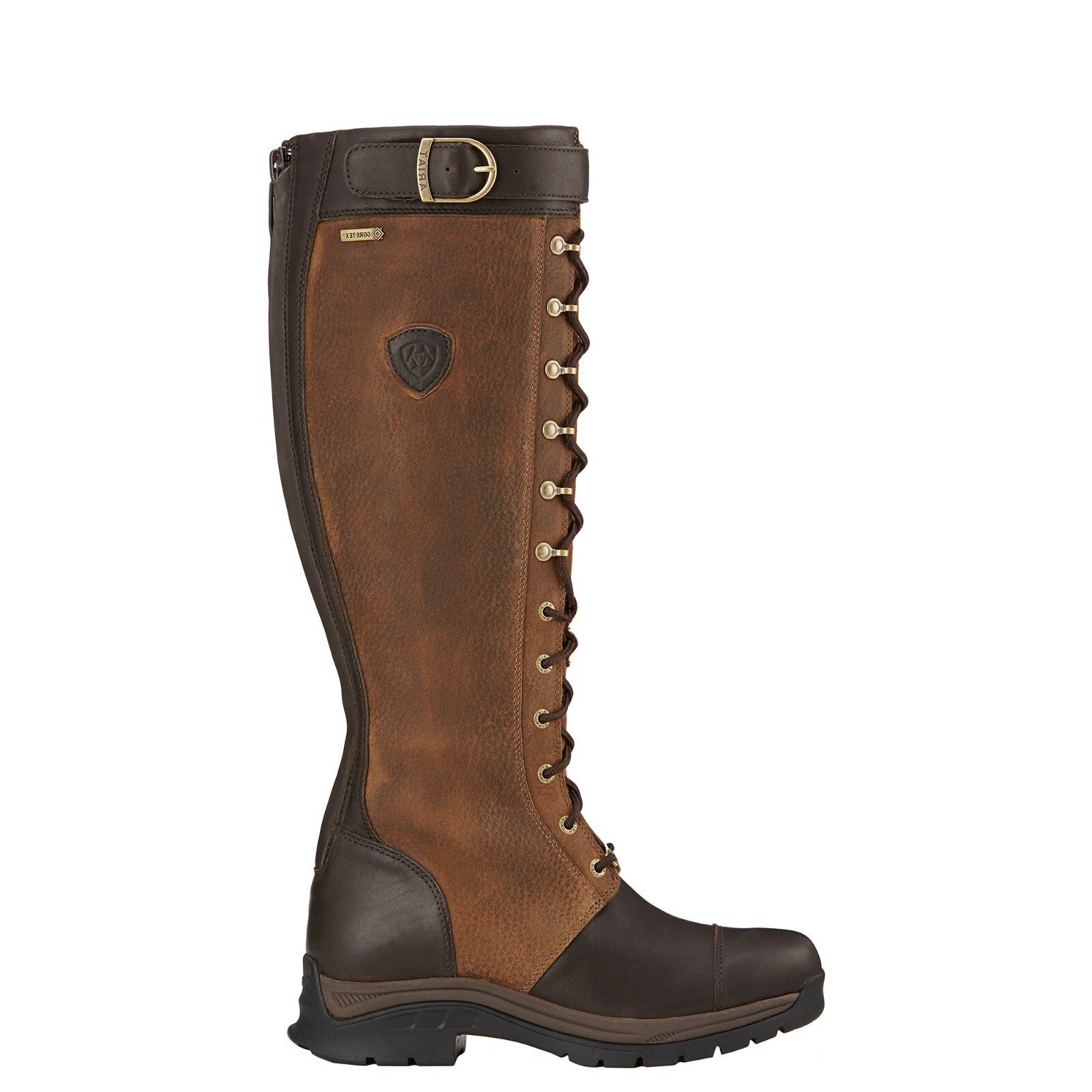 Pre-owned Ariat ® Ladies Berwick Gore-tex Ebony Insulated Boot 10016398 In Brown