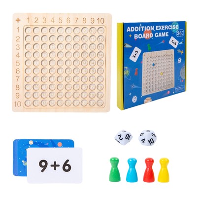 1 Set Math Board Simple Operation Cognitive Ability Multiplication Wooden Math