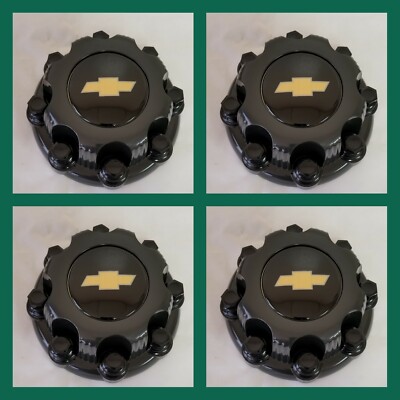 4pcs of  New Black 8 Lugs Center Caps Chevy Express Van 2500 3500 9597163