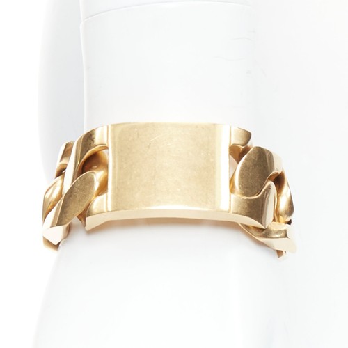 rare OLD CELINE Phoebe Philo gold ID chunky chain cuff rare OLD CELINE Phoebe Philo gold ID chunky chain cuff
