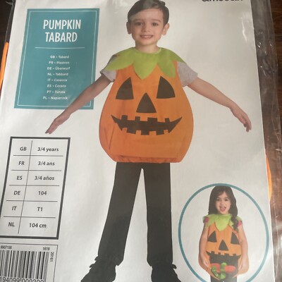 Halloween Pumpkin Costume Orange Unisex Kids Funny Fancy Dress Outfit Costume