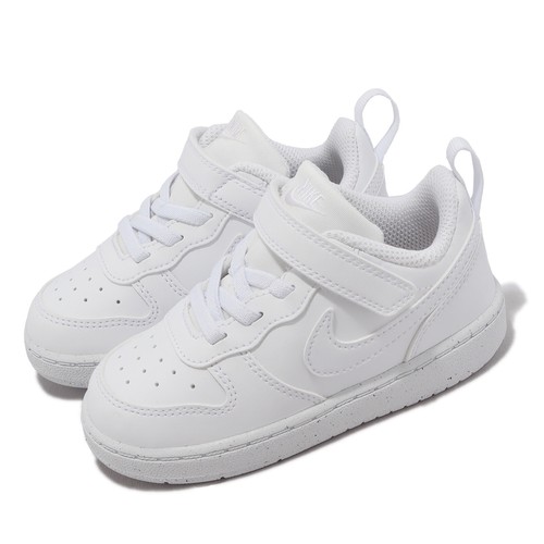 Nike Court Borough Low Recraft TD Triple White Toddler Infant Casual DV5458-106