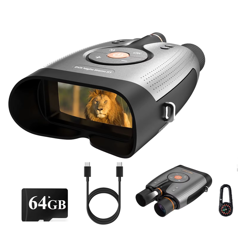 True 4K Night Vision Binoculars 1200m Long Range Night Viewing Goggles Full Colo